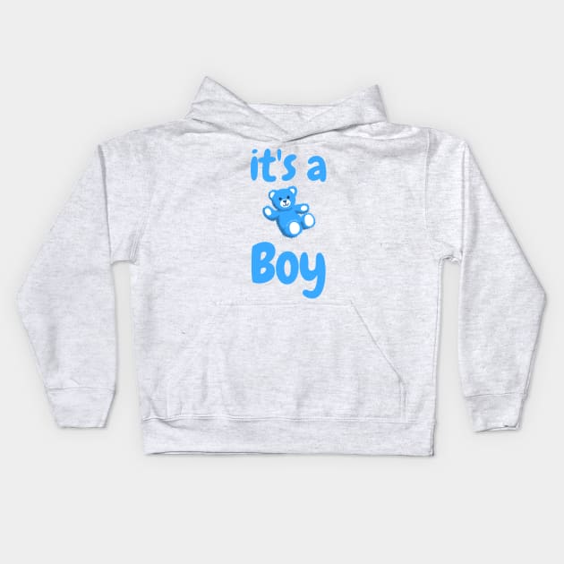 It's a Boy Kids Hoodie by WR Merch Design